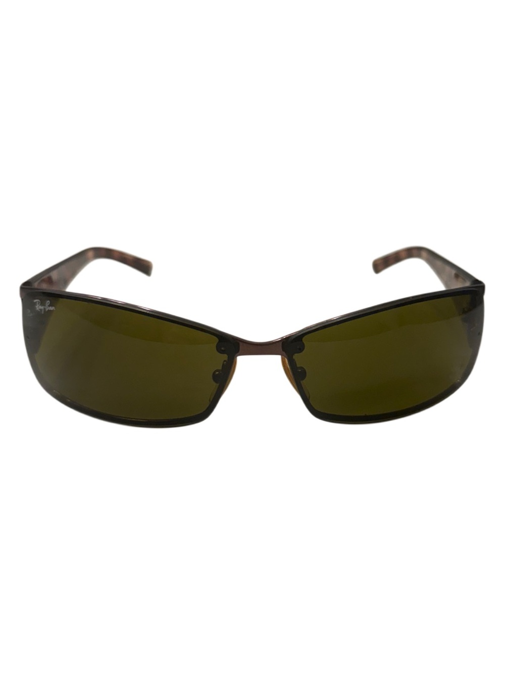 Vintage Ray-Ban rimless tortoise shell sunglasses